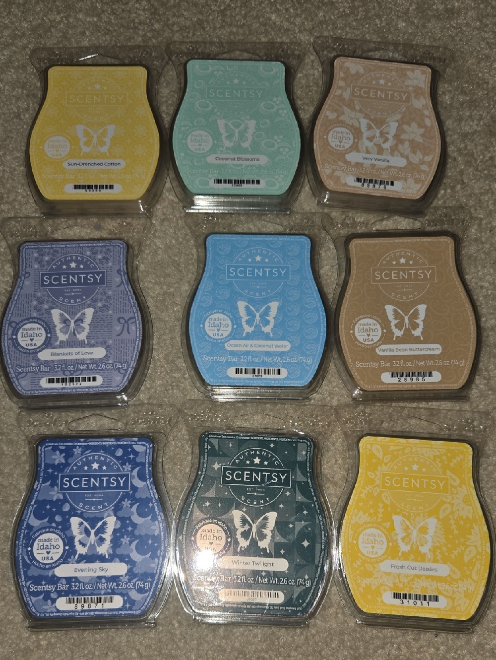 Scentsy Mixed Color Wax Bar Set (001)